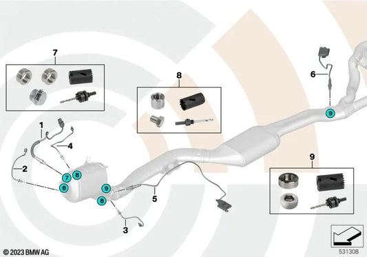 Sonda Lambda para BMW E83N (OEM 13623441868). Original BMW.