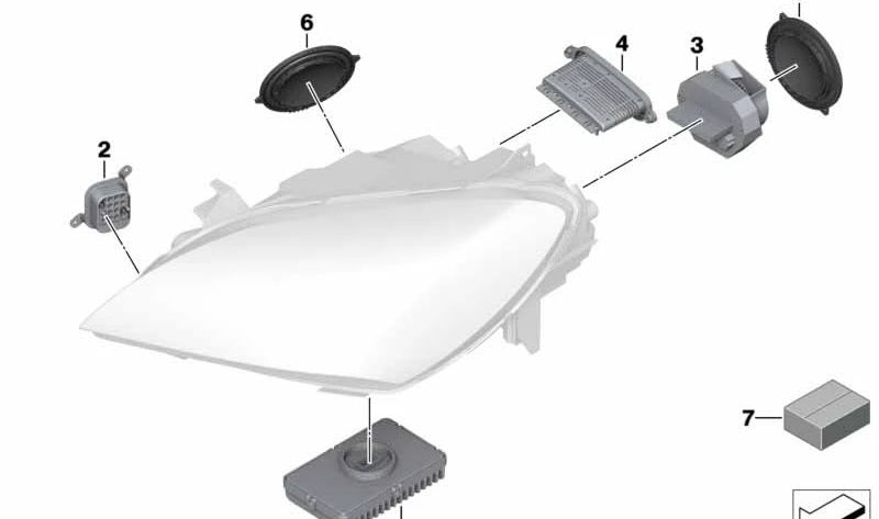 Modulo LED LIGHT SINISTRA OEM 63117352491 per BMW F06, F12, F13. BMW originale