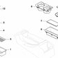 Bandeja trasera para BMW Serie 3 E46 (OEM 51168242847). Original BMW