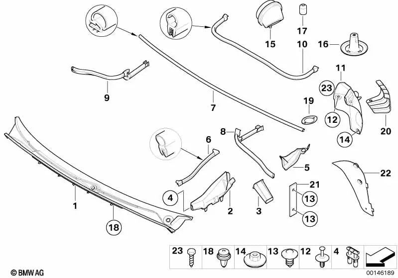 Soporte de fijación para rueda de repuesto para BMW E46 (OEM 51718233827). Original BMW.