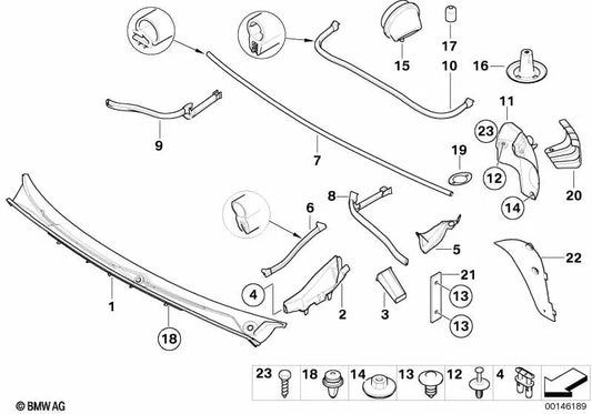 Spare wheel mounting bracket for BMW E46 (OEM 51718233827). Original BMW.