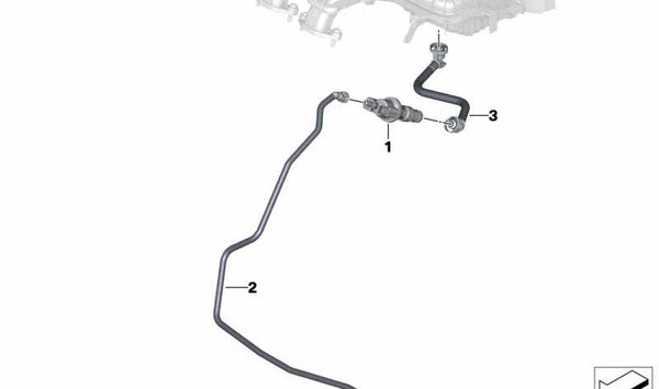 Tubo de ventilación del depósito OEM 13907640120 para BMW i3 (I01). Original BMW.