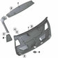 Cubierta de maletero izquierda para BMW F25 (OEM 51497260049). Original BMW