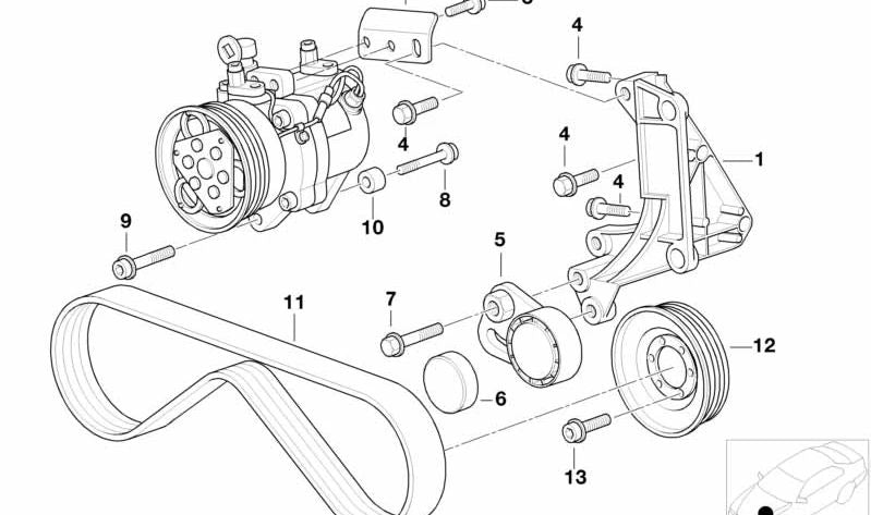 Estabilizador para BMW E36 (OEM 64552245587). Original BMW