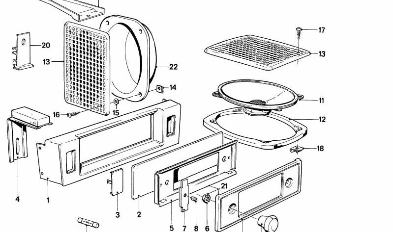 Altavoz para BMW Serie 5 E28 (OEM 65121375391). Original BMW