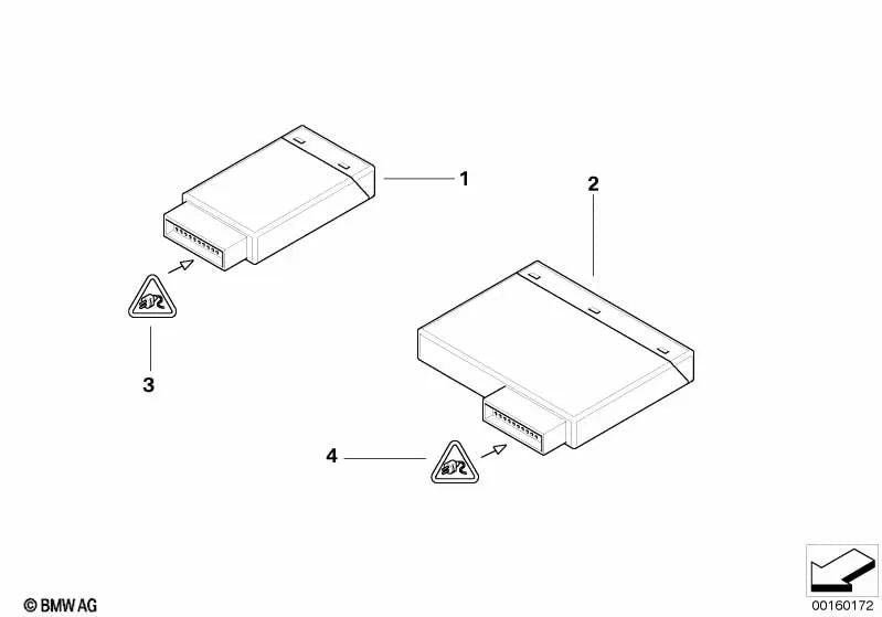 Electrónica de Potencia Consola Central para BMW E60, E60N, E61N (OEM 61319138969). Original BMW