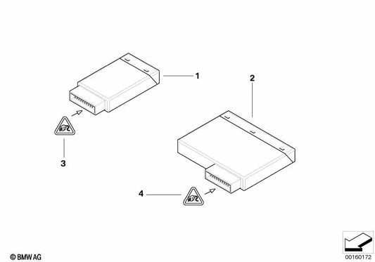 Electrónica de Potencia Consola Central para BMW E60, E60N, E61N (OEM 61319138969). Original BMW