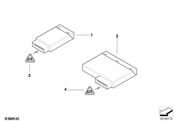 Electrónica de Potencia Consola Central para BMW E60, E60N, E61N (OEM 61319138969). Original BMW