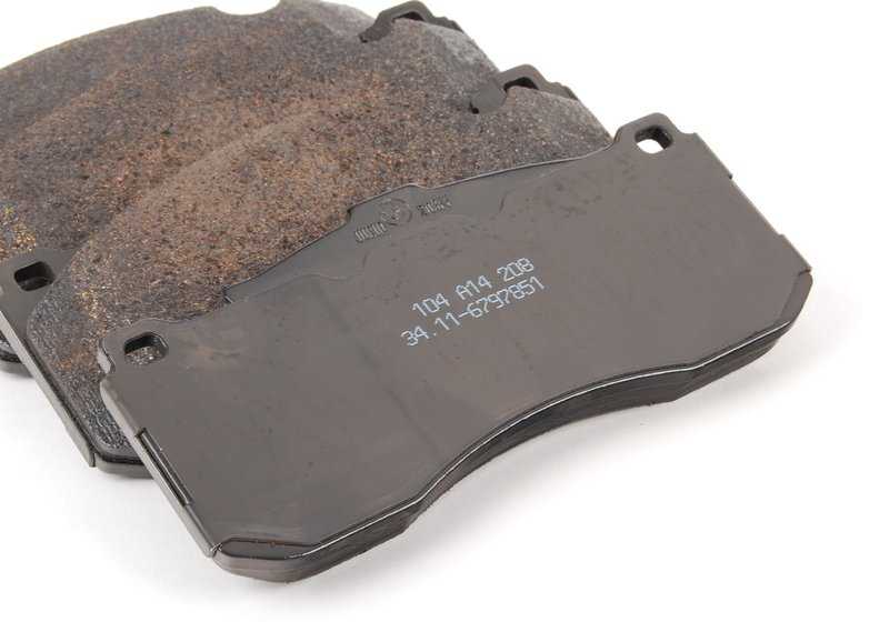 Asbestos-free brake pad repair kit for BMW E82, E88 (OEM 34116797860). Original BMW