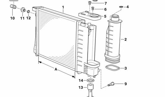 Interruttore a doppia temperatura per la serie BMW 3 E36 (OEM 61318386135). BMW originale