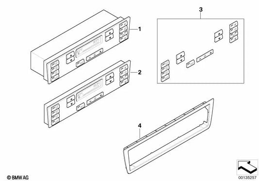 Unidad de control del climatizador automático para BMW E53 (OEM 64116927899). Original BMW.