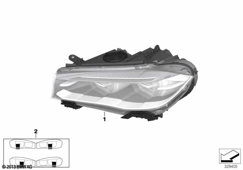 Faros AHL-Xenonlight izquierdos para BMW X5 F15, F85, X6 F16, F86 (OEM 63117317109). Original BMW