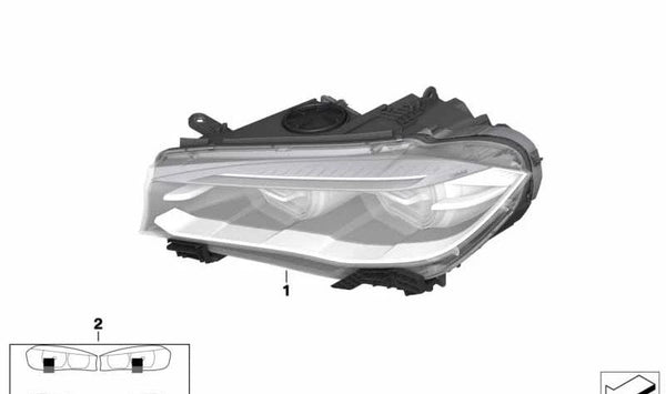 Faro LED derecho OEM 63117442648 para BMW F15, F85, F16, F86. Original BMW