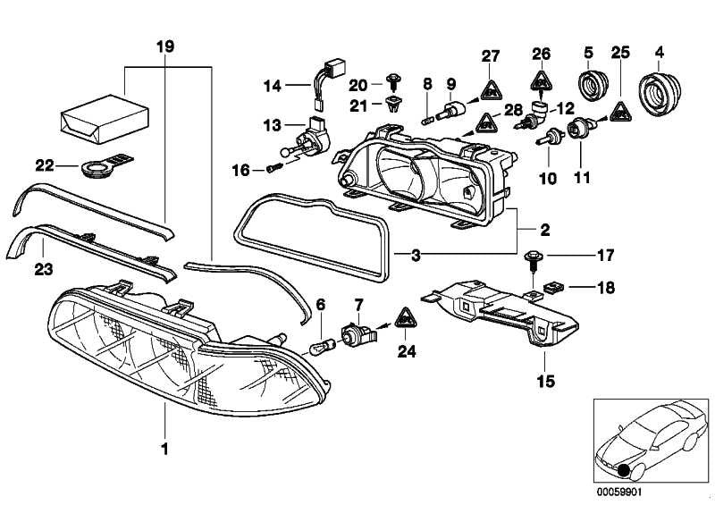 Juego De Cables Reglaje Alcance Faros Para Bmw E46 E39 E53 E85 E86 . Original Recambios