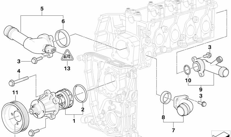 Parafuso cilíndrico com arruela para BMW E36, E46 (OEM 07119901977). BMW original