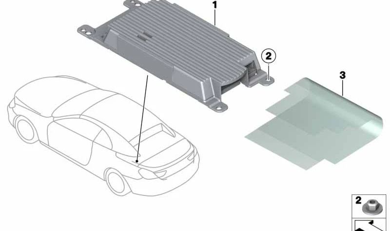 Telemática Combox para BMW Serie 1 F20, F21, Serie 2 F22, F23, Serie 3 F30, F31, F34, Serie 4 F32, F36, Serie 5 F07, F10, F11, Serie 6 F06, F12, F13, Serie 7 F01, F02, F04, X3 F25 (OEM 84109257151). Original BMW