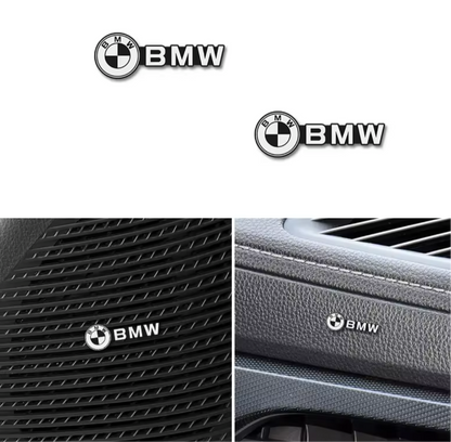 Conjunto de 2 adesivos BMW pretos e prateados