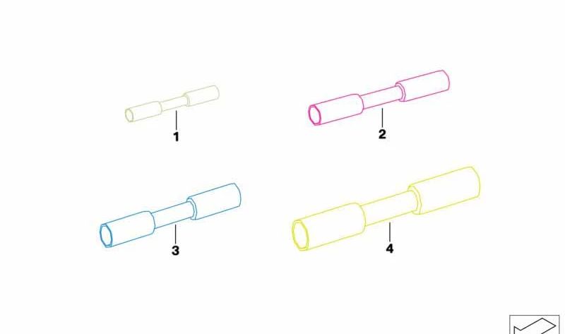 Conector eléctrico con tubo termo-retráctil OEM 61138727249 para BMW (Modelos compatibles: F40, F52, F44, F45, F46, F87, G42, U06, F30, F31, F34, F35, F80, G20, G21, G28, G80, F32, F33, F36, F82, F83, G22, G23, G26, G82, G83, F90, G30, G31, G38, G3