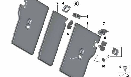 IFeudo-Orsure Test Cover OEM 52207347642 pour la série BMW 4 Gran Coupé (F36). BMW d'origine.