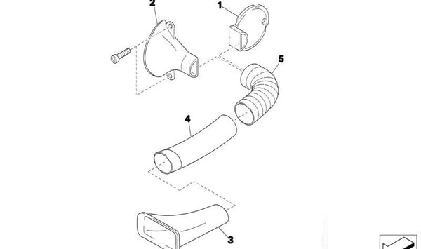 Conducto de aire de freno OEM 51712486098 para BMW G80, G82. Original BMW.