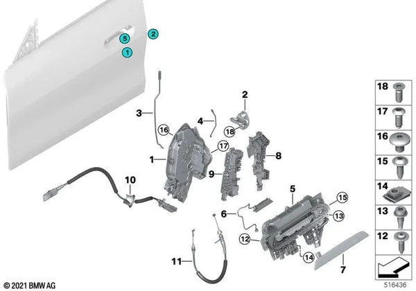 Adaptador Soporte delantero izquierdo para BMW G26 (OEM 51215A29AD3). Original BMW