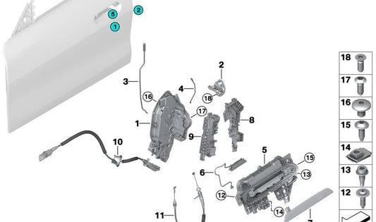 OM 51217955184 Bar opposée avant droit pour BMW G26. BMW d'origine.