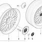 Tapacubos de rueda OEM 36136757372 para BMW E46, E90, E91, E92, E93, E60, E63, E64, E65, E66, E85, E86. Original BMW.
