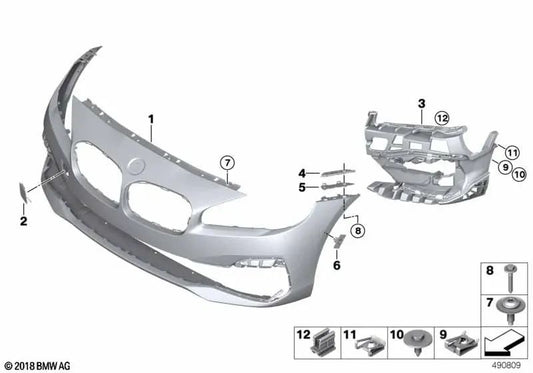 Soporte para sensor PMA derecho para BMW Serie 2 F45N, F46N (OEM 51117460192). Original BMW