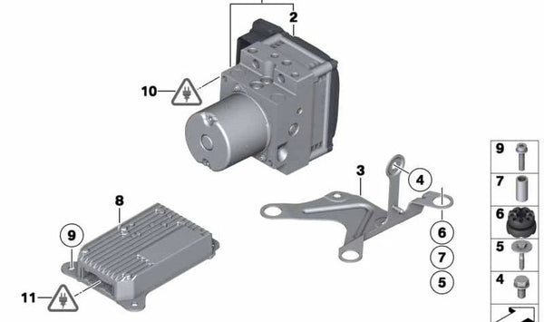 Módulo ABS OEM 34516854037 para BMW F07, F01, F02. Original BMW.