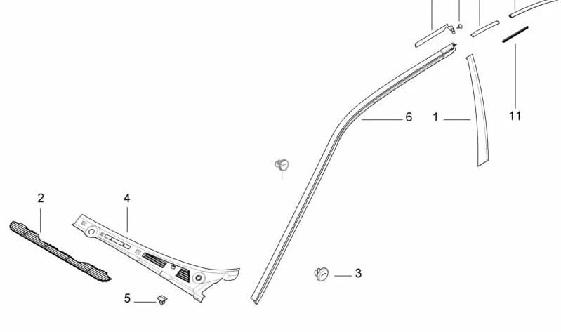 Soporte izquierdo para BMW Serie 3 E36 (OEM 51718195817). Original BMW