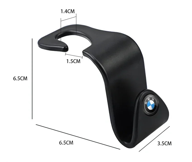 Ganchos Portátiles para Respaldo de Asiento BMW - Disponibles en Negro y Carbono