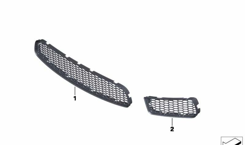 OEM 511180505 Grille d'entrée d'air gauche pour BMW F06, F12, F13. BMW d'origine.