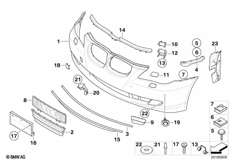 Alerón para BMW Serie 5 E60, E60N, E61, E61N (OEM 51117111012). Original BMW.