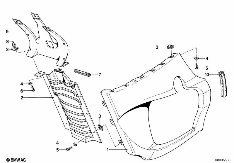 Cubierta de motor imprimada derecha para BMW R248 (OEM 46630025402). Original BMW