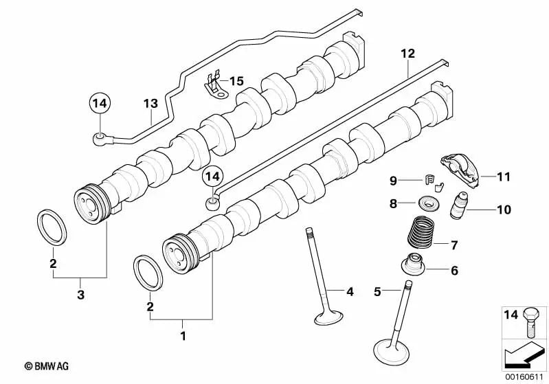 Rodillo balancín para BMW E81, E82, E87N, E88, E90, E90N, E91, E91N, E92, E92N, E93, E93N, E60N, E61N (OEM 11337542421). Original BMW