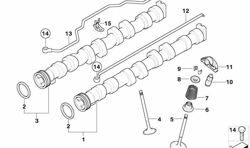 OEM 11127537055 Tubo di lubrificazione di ammissione per BMW E81, E82, E87, E88, E90, E91, E92, E93, E60, E61. BMW originale.