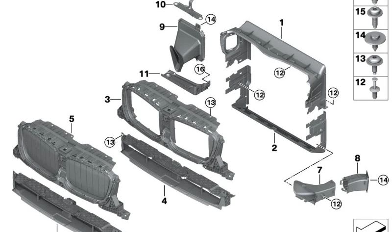 Conducto de aire superior para BMW F97, G01N, F98, G02N (OEM 51748070476). Original BMW