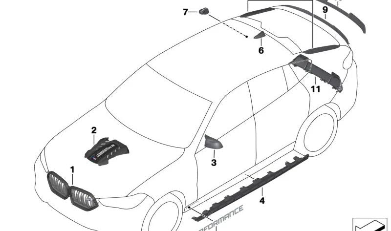 Heckspoiler für BMW X6 F96, G06 (OEM 51628084171). Original BMW