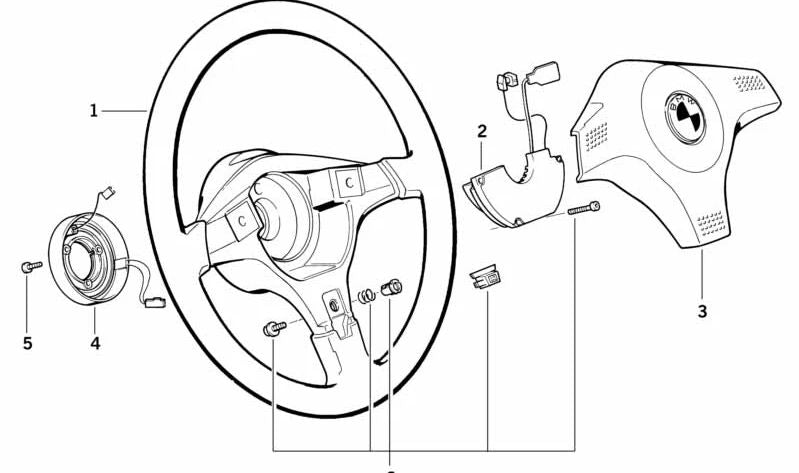 Módulo Electrónico de Airbag para BMW Serie 3 E36 (OEM 65778357714). Original BMW