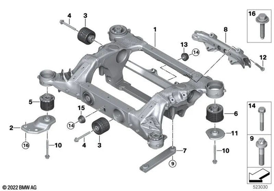 Soporte de goma para BMW I20 (OEM 33306888961). Original BMW