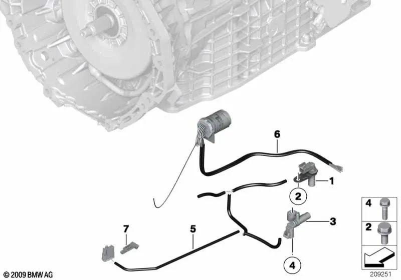 Geschwindigkeitssensor für BMW E72 (OEM 24357599204). Original BMW