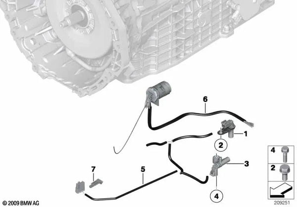 Sensor de velocidad para BMW E72 (OEM 24357599204). Original BMW