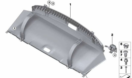 Caja de capota para BMW F23 (OEM 51177300968). Original BMW