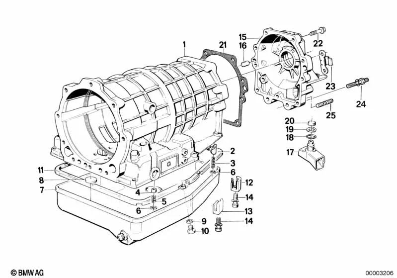 Resorte de presión para BMW Serie 3 E21, E30 Serie 5 E12, E28, E34 Serie 6 E24 Serie 7 E23, E32 Serie 8 E31 (OEM 24341606170). Original BMW.