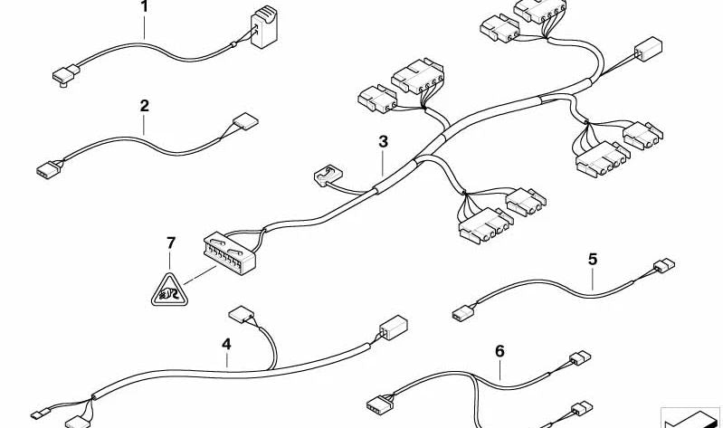 Gelbe Steckergehäuse für BMW 3 E46 -Serie (OEM 61138373310). Original BMW