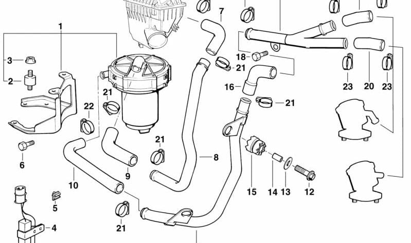 FORME TUBO PER BMW E31 (OEM 11721704243). BMW originale