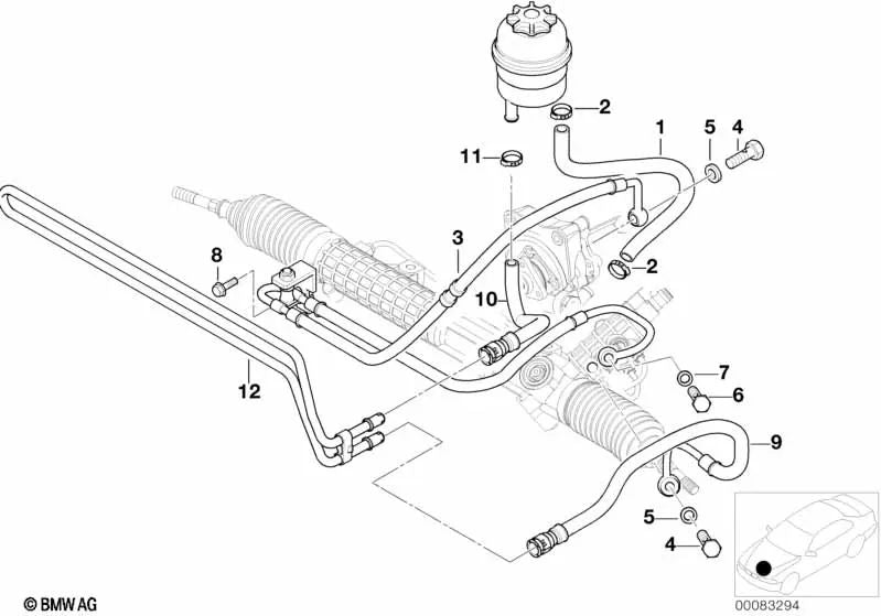 Serpentín de refrigeración para BMW Serie 3 E46 (OEM 17102282339). Original BMW