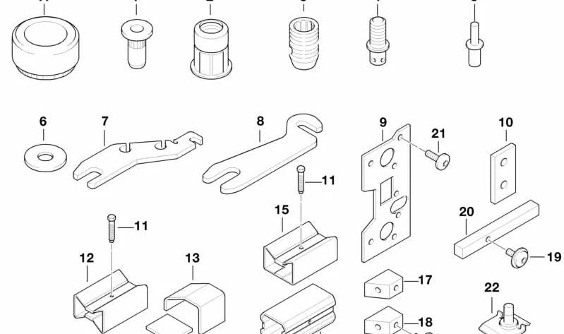 Remache Ciego Cabeza Plana para BMW Serie 5 F07, F10, F11, F18, Serie 7 F01, F02, F04, Z8 E52 (OEM 41007054384). Original BMW