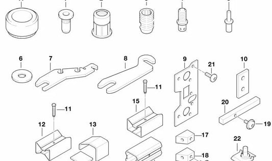 Clip tuerca OEM 41007029666 para BMW E52. Original BMW.