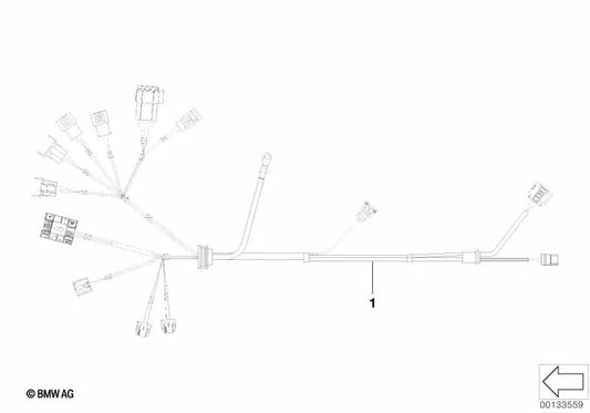 Wiring Harness Engine Transmission Module for BMW 1 Series E81, E82, E87N, E88, 3 Series E90, E90N, E91, E91N, E92, E92N, E93, E93N, X1 E84 (OEM 12517570595). Original BMW